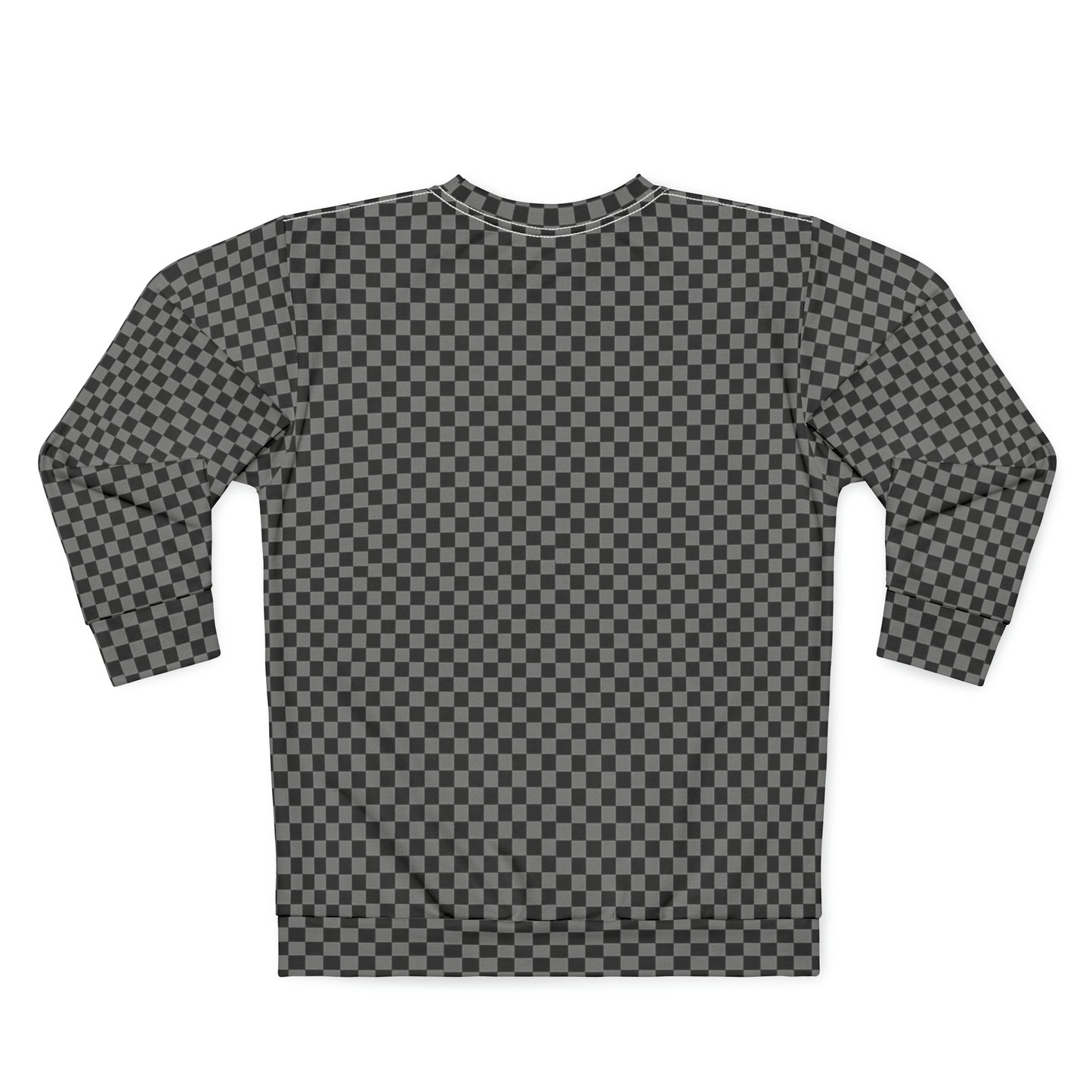 Retro Gray Checkered Pattern Unisex Sweatshirt