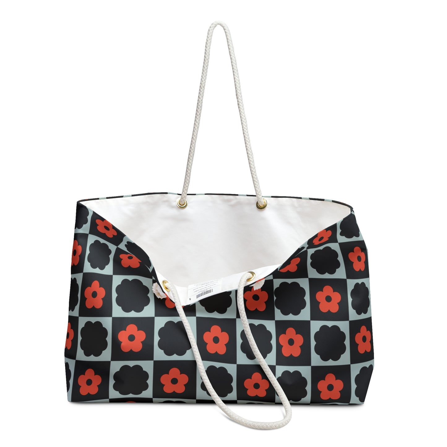 Retro Checkered Beach Bag