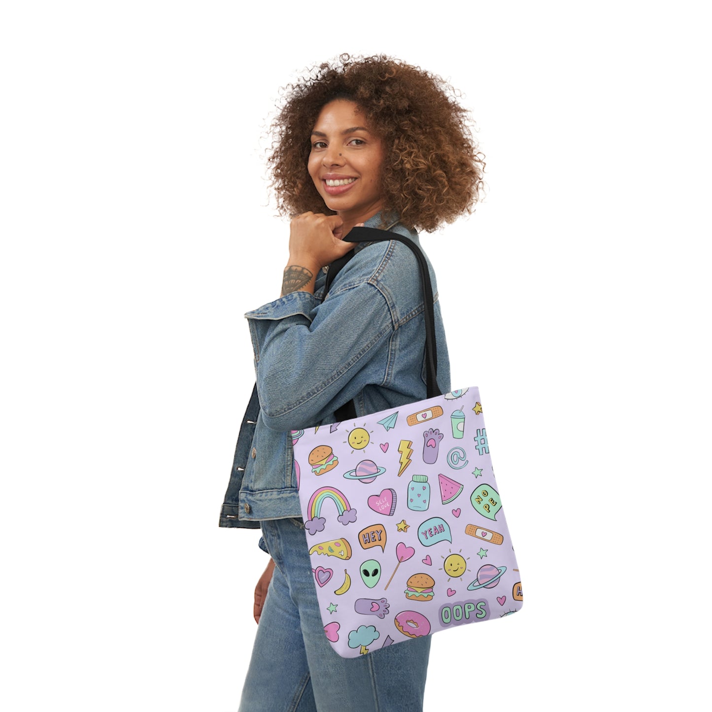 Purple Retro Y2K Tote Bag