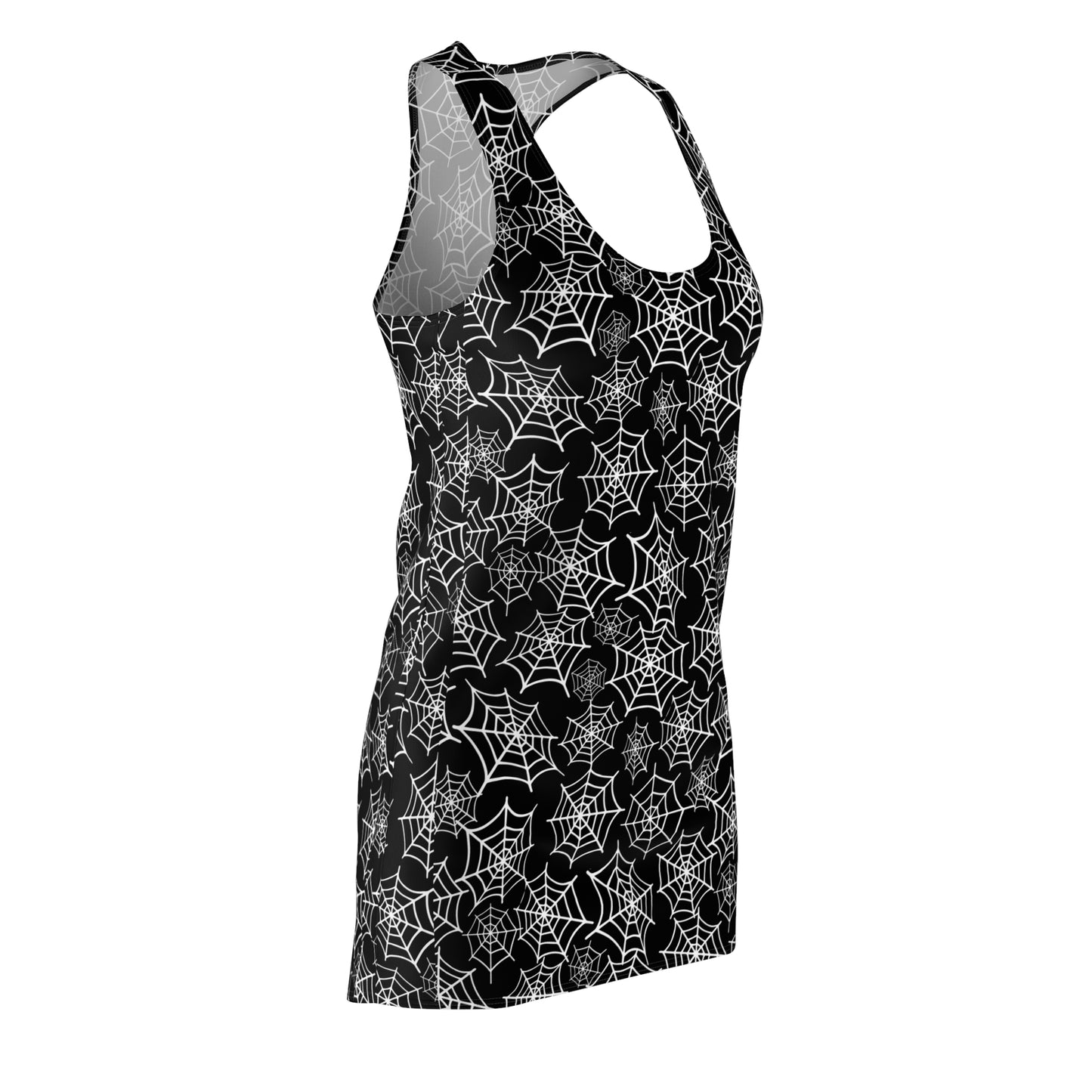 Women's Black Racerback Dress - Spider Web