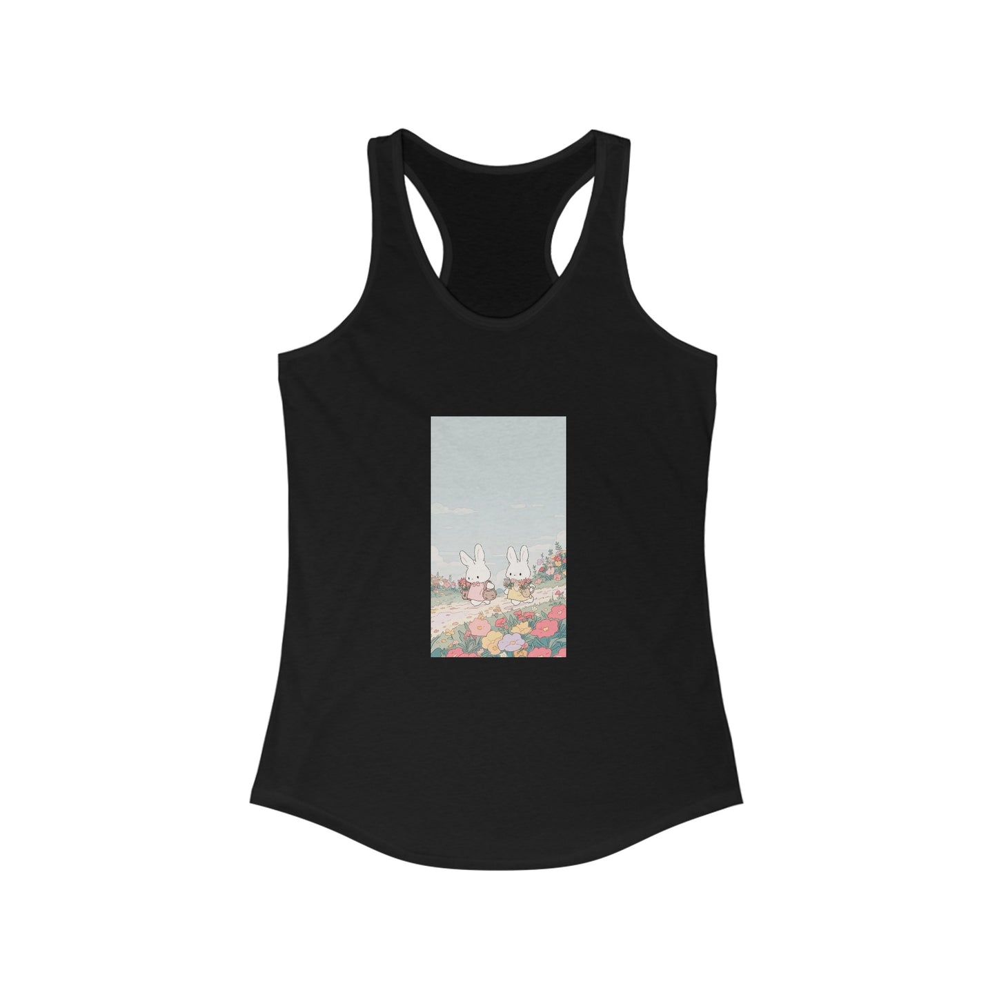 Cute Bunnies Women's Ideal Racerback Blank Tank Top