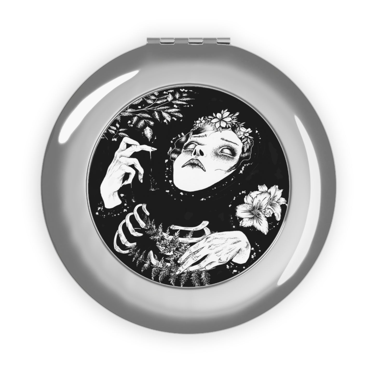 Undead Girl Art Women's Goth Compact Mirror