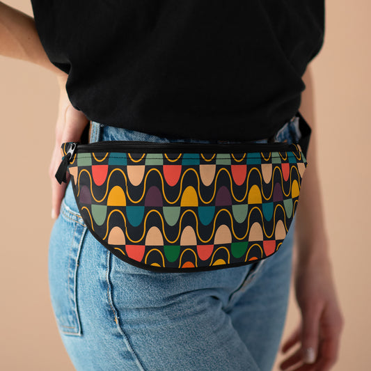 Abstract Pattern Retro Fanny Pack