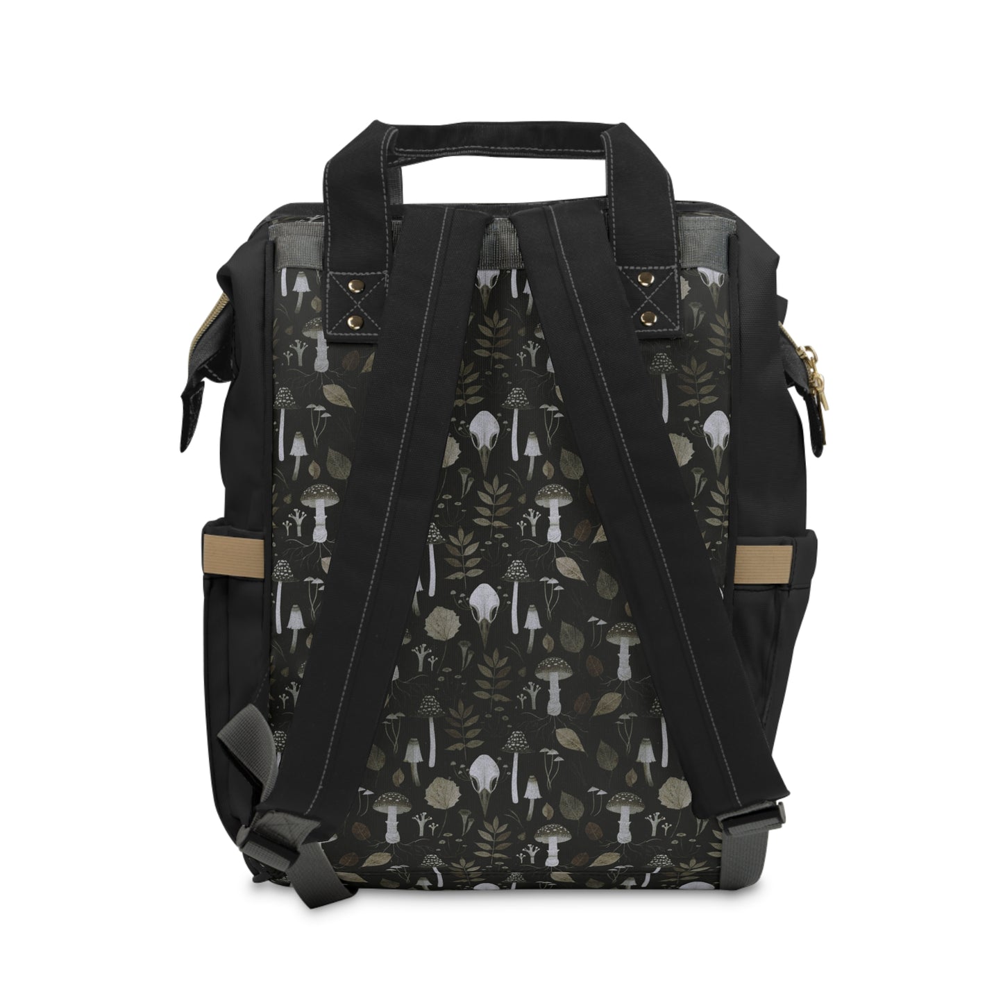 À la mode Whimsical Multifunctional Black Diaper Backpack