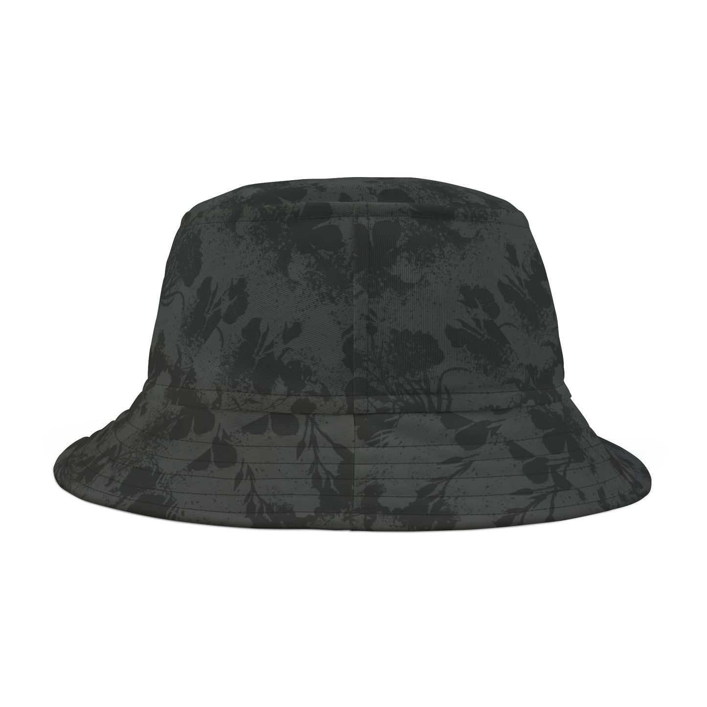 Gray Floral Y2K Bucket Hat