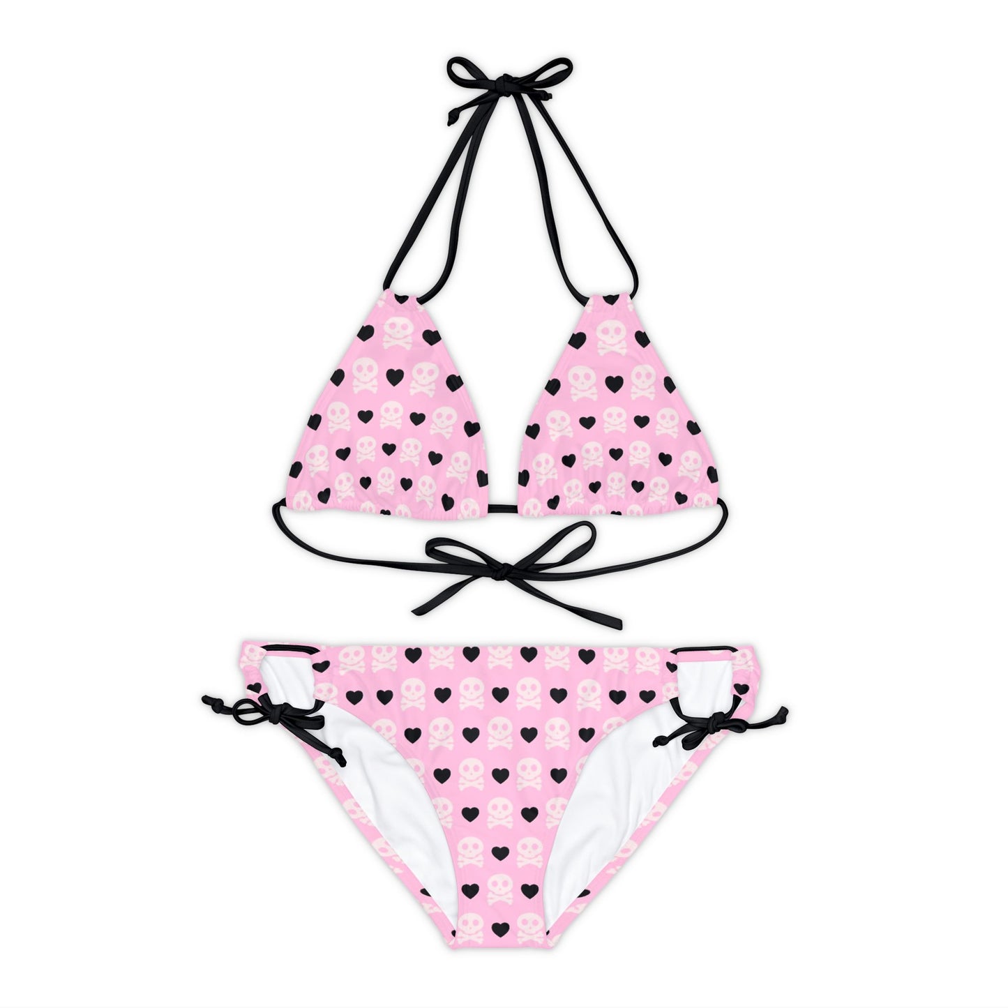 Cute Skulls Pastel Pink Bikini Set