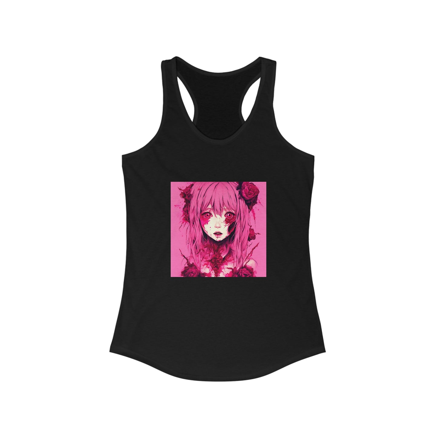 Women's Ideal Racerback Tank Top | Hot Pink Anime Gore Girl