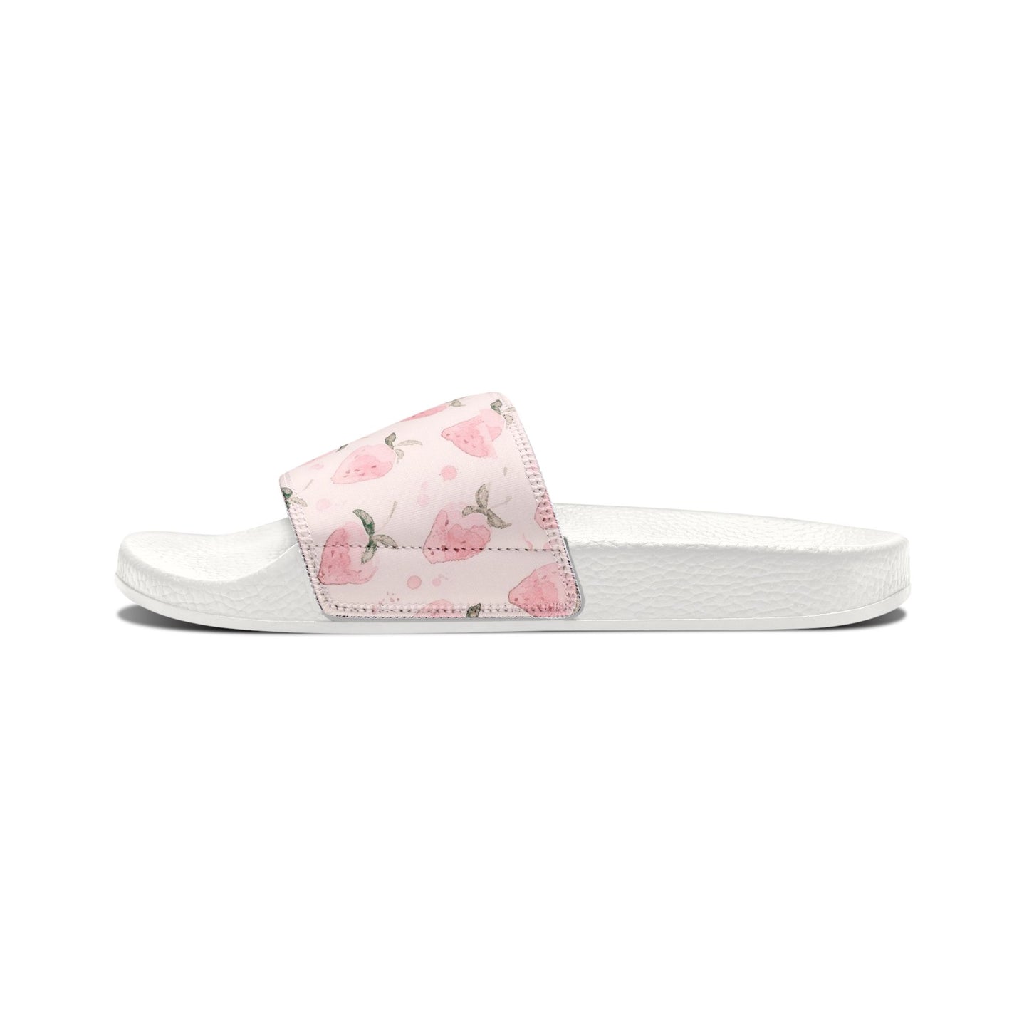 Kawaii Strawberries Women's Pastel Pink Slide Sandals