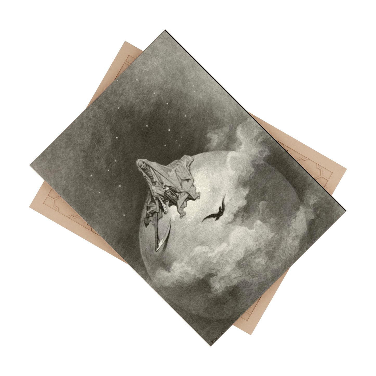 Vintage Wall Art Ceramic Photo Tile Style - The Death, 1883 by Gustave Dore