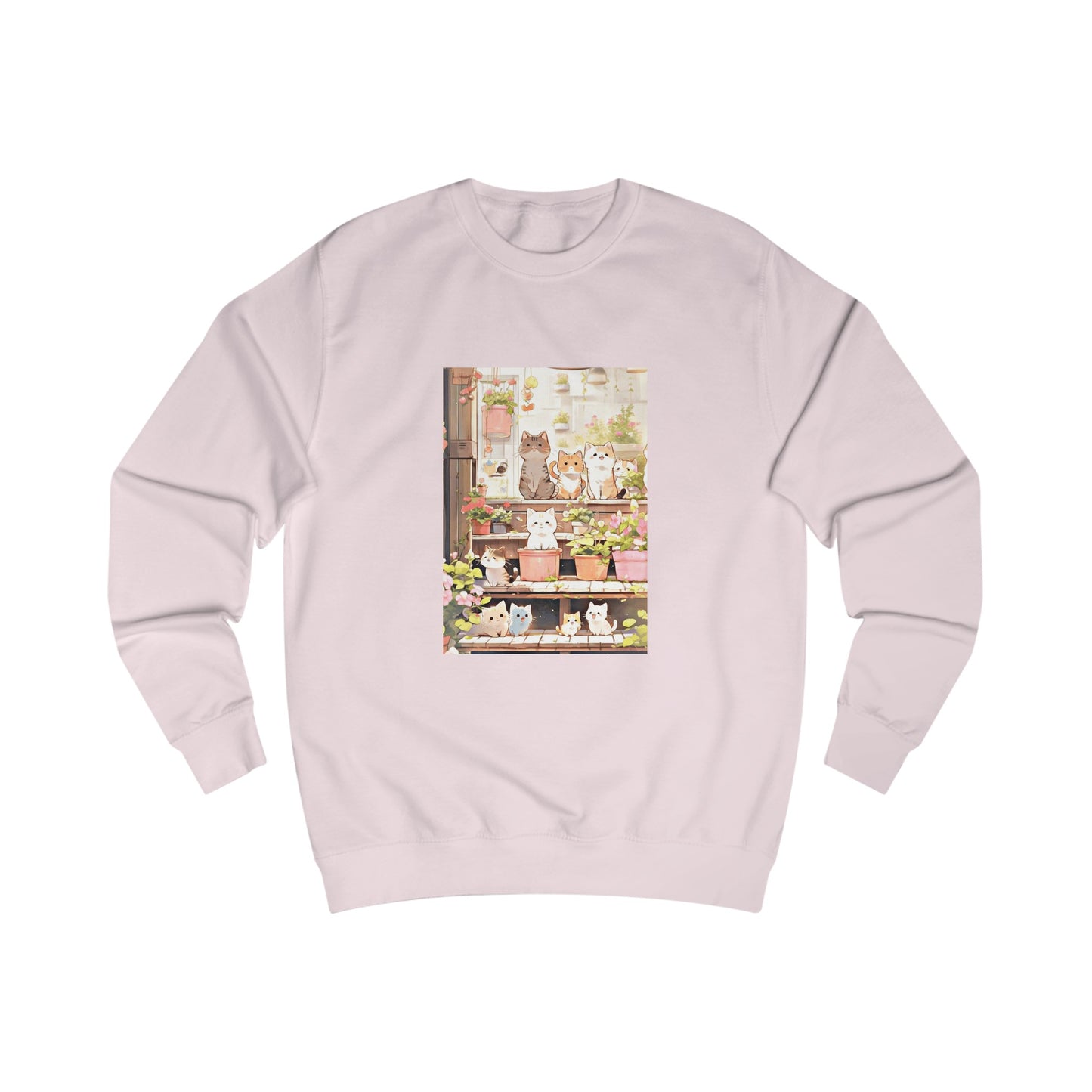 Cats and Plants Kawaii Unisex Sweatshirt