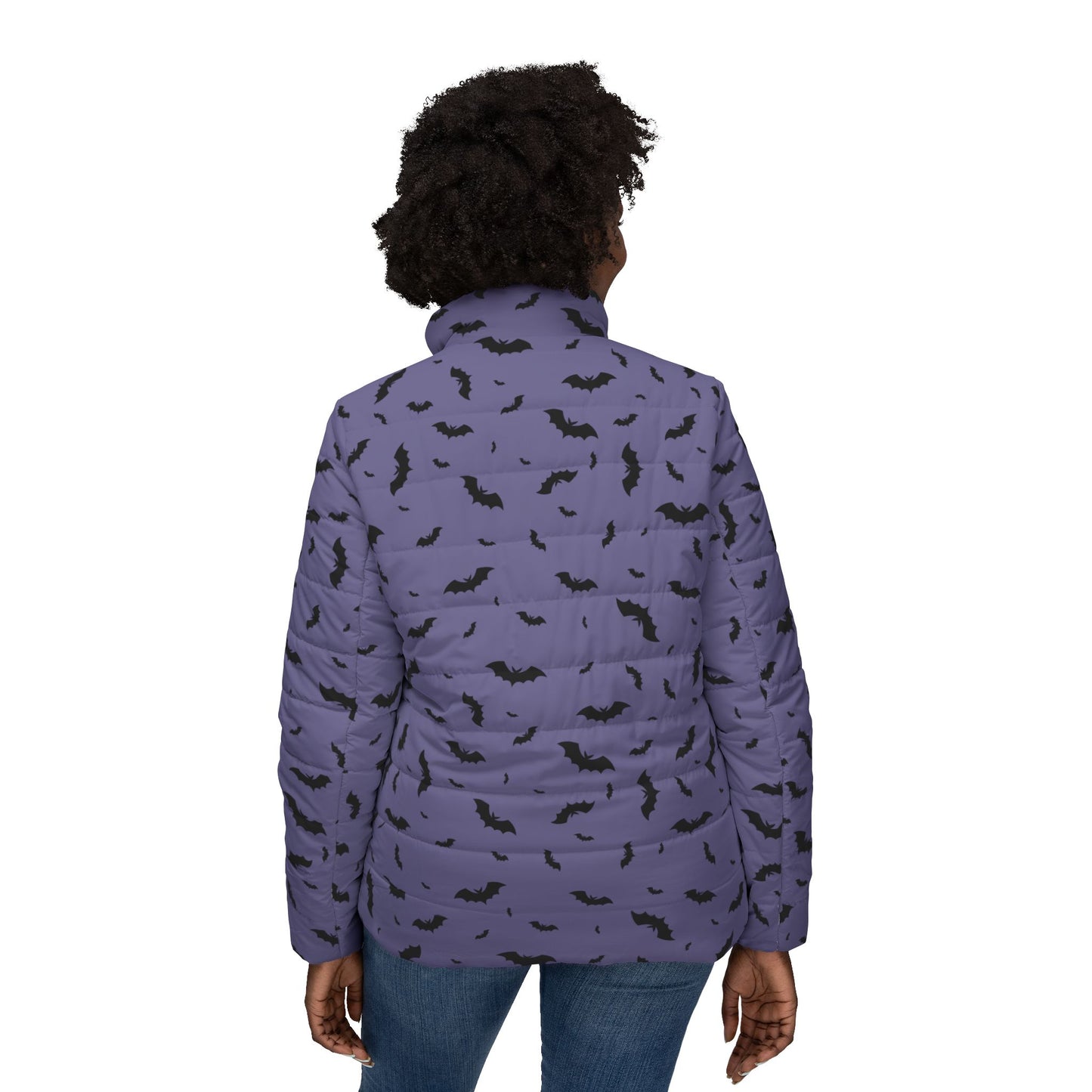 À la mode Purple Bats Women’s Puffer Jacket