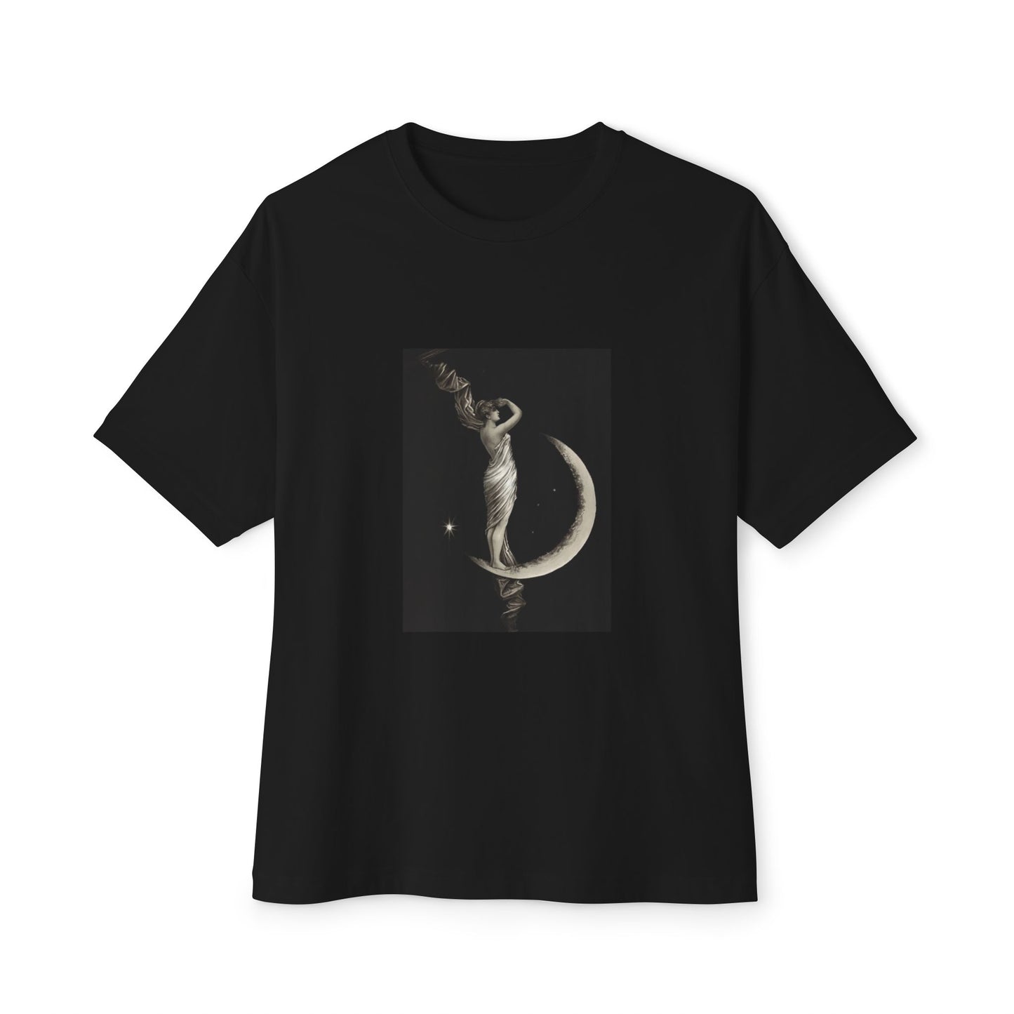 Unisex Black Oversized T-Shirt | Moon Goddess