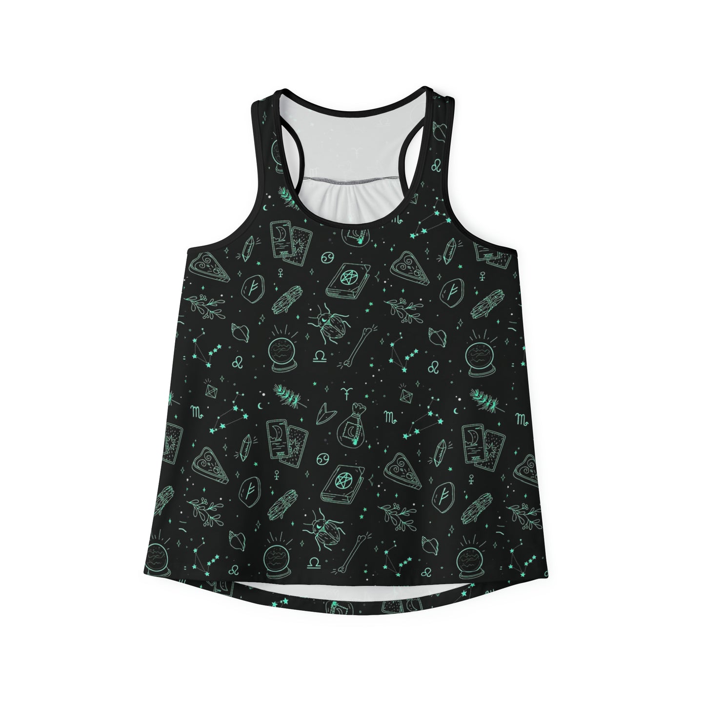 Women's Black Workout Tank Top | Neon Witchy