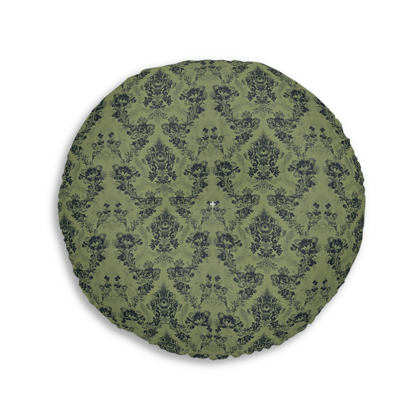 Vintage Pattern Green Round Floor Pillow