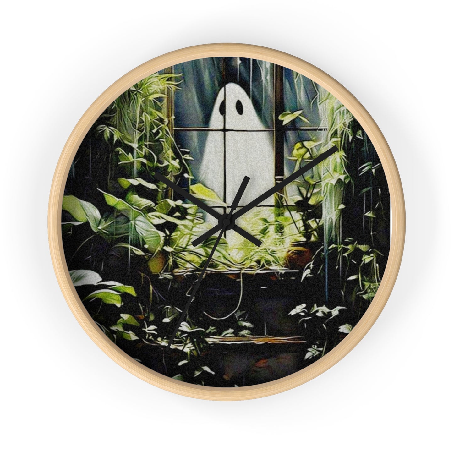 Plant Ghost Boho Wall Clock