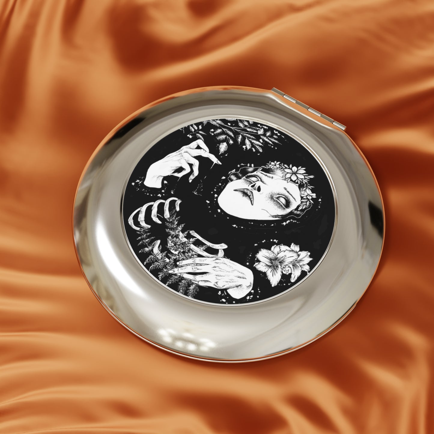 Undead Girl Art Women's Goth Compact Mirror