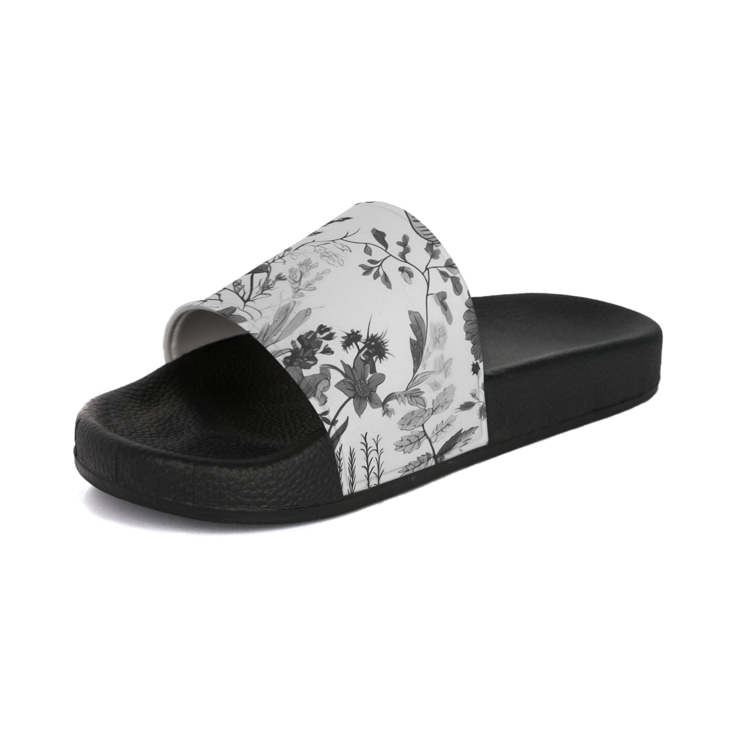 Women's Moody Vintage Floral Gray Slide Sandals