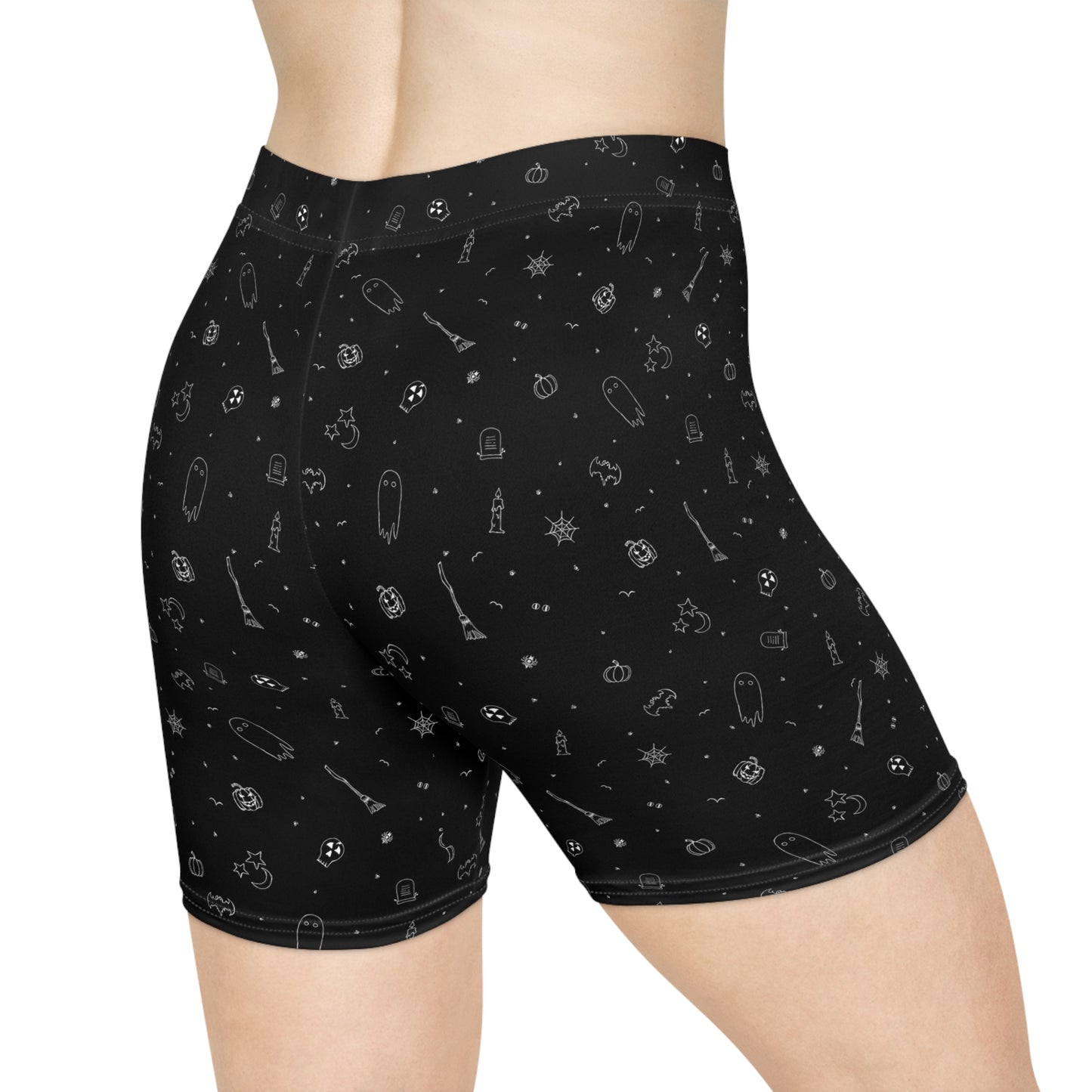 Spooky Minimalist Women's Biker Shorts