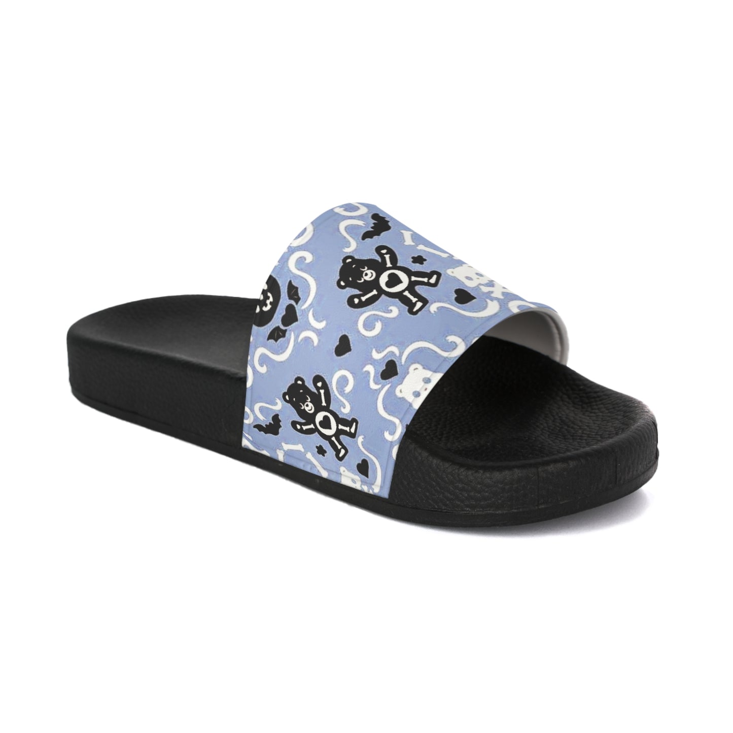 Women's Goth Bear Periwinkle Slide Sandals