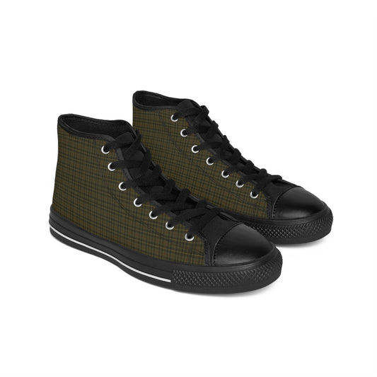 Dark Army Green Men's Classic High Top Sneakers