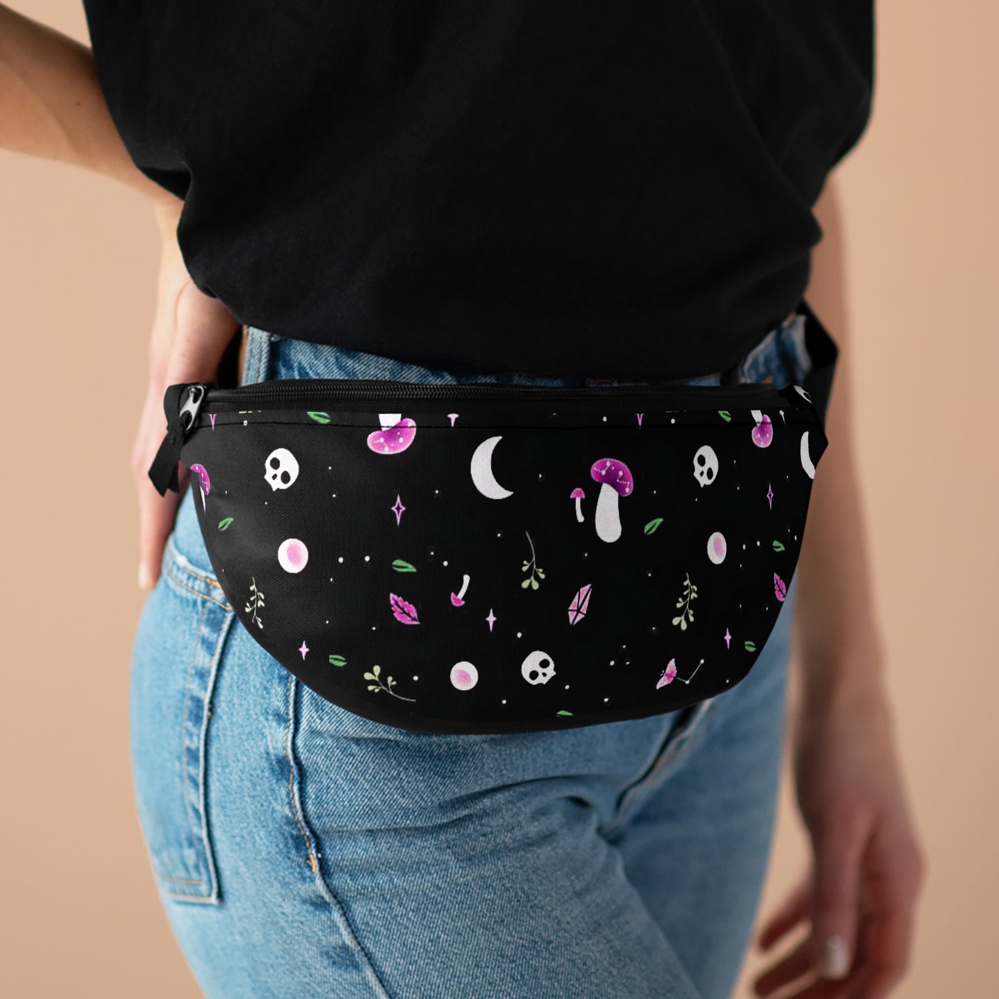 Whimsical Pink Mushroom Fanny Pack