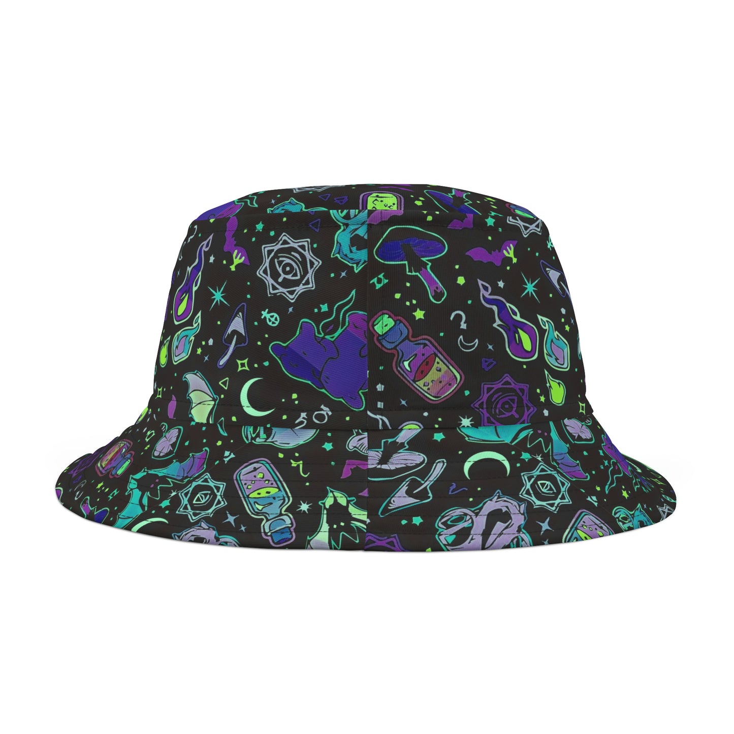 Retro Neon Art Y2K Goth Bucket Hat