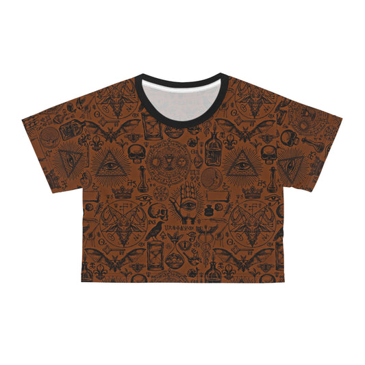 Crop Tee Burnt Orange | Esoteric Pattern