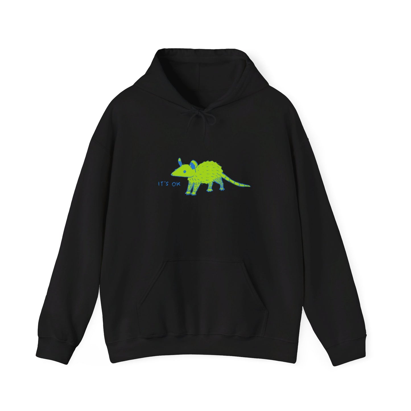 It's Okay Green Possum Unisex Heavy Blend™ Hooded Sweatshirt