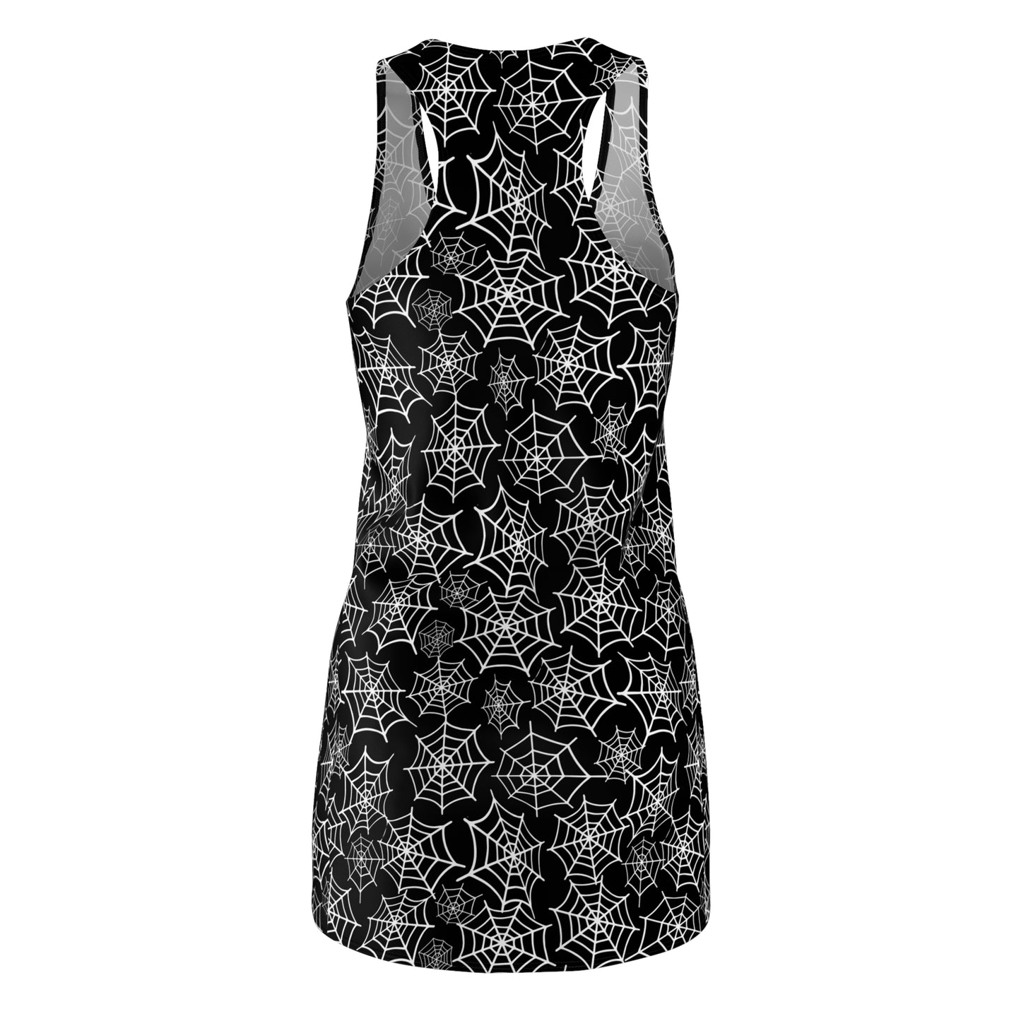 Women's Black Racerback Dress - Spider Web