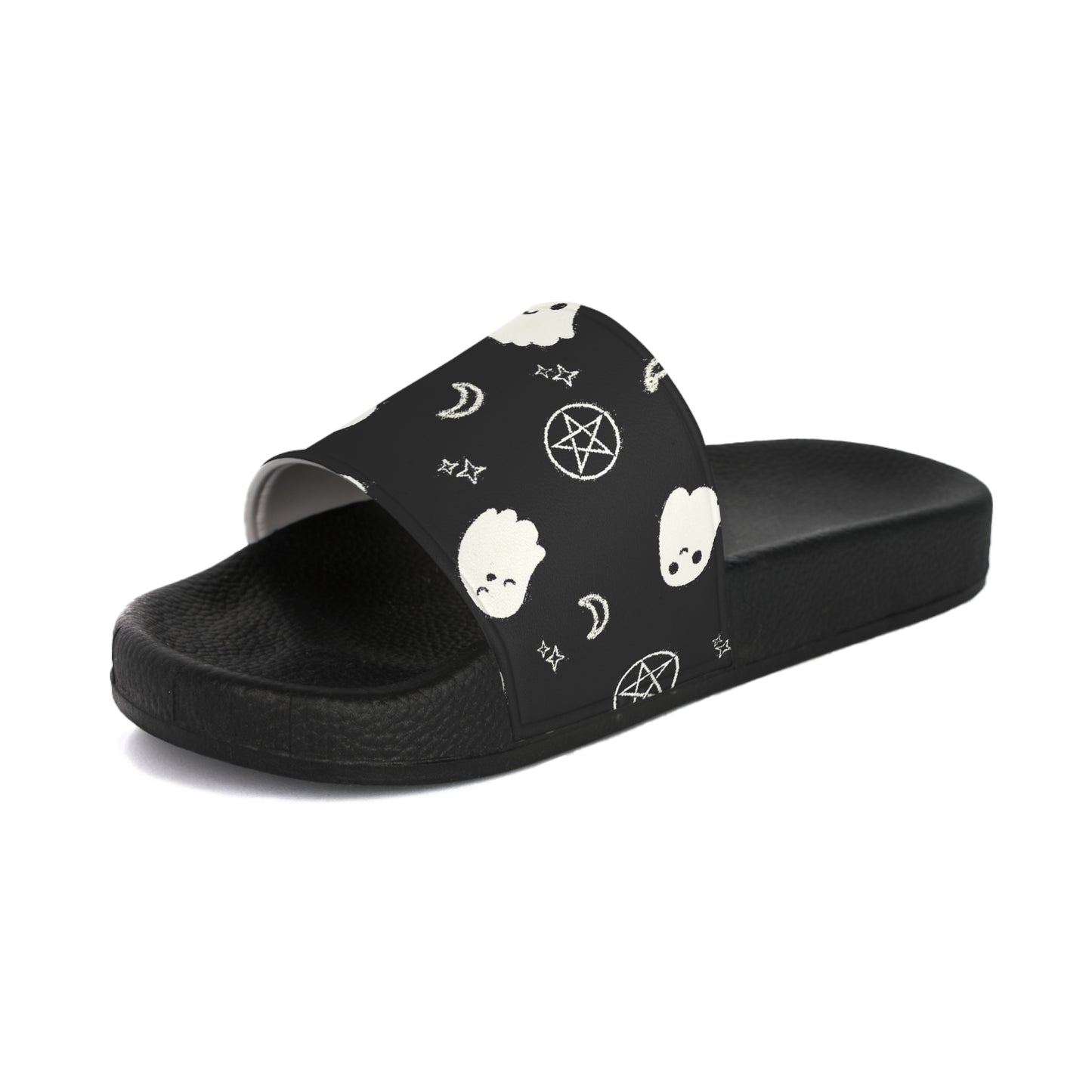 Women's Spooky Ghost Goth Slide Sandals