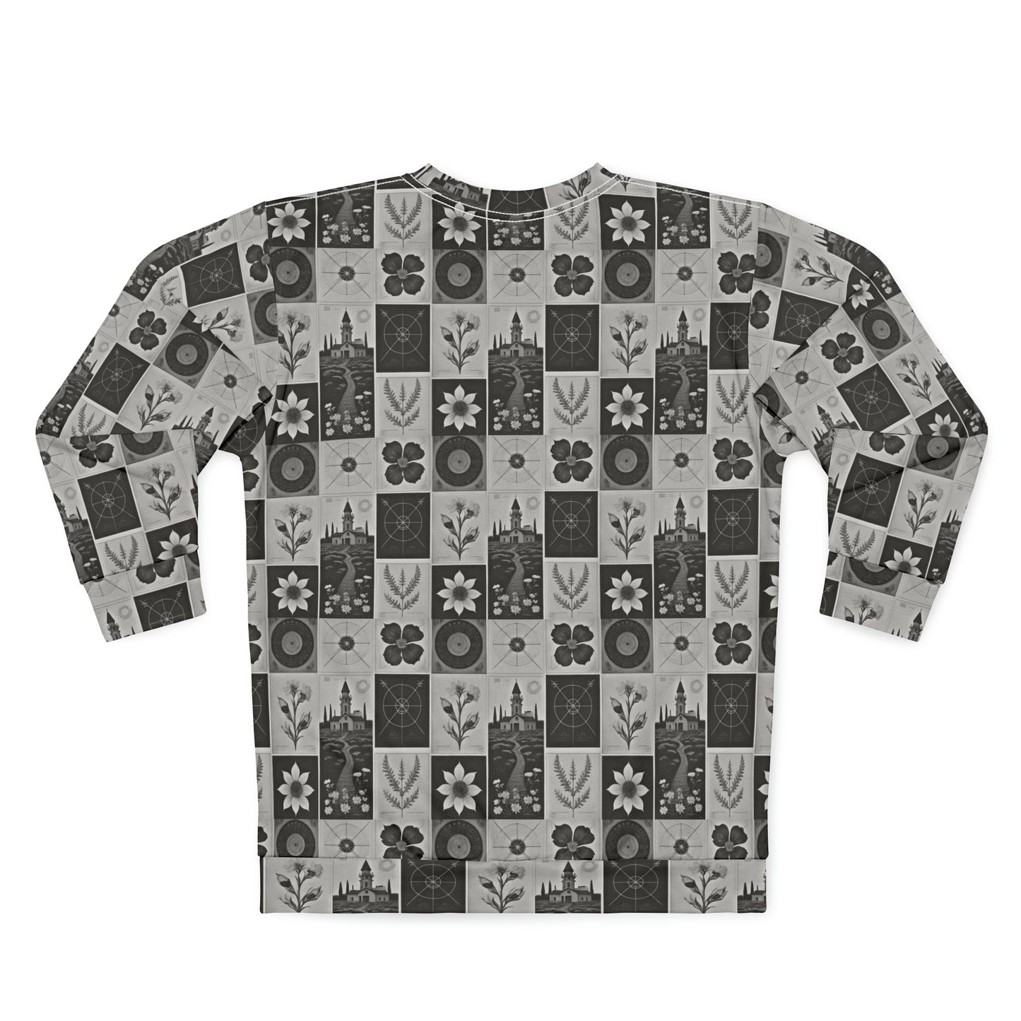 Art Deco Checkered Pattern Retro Unisex Sweatshirt