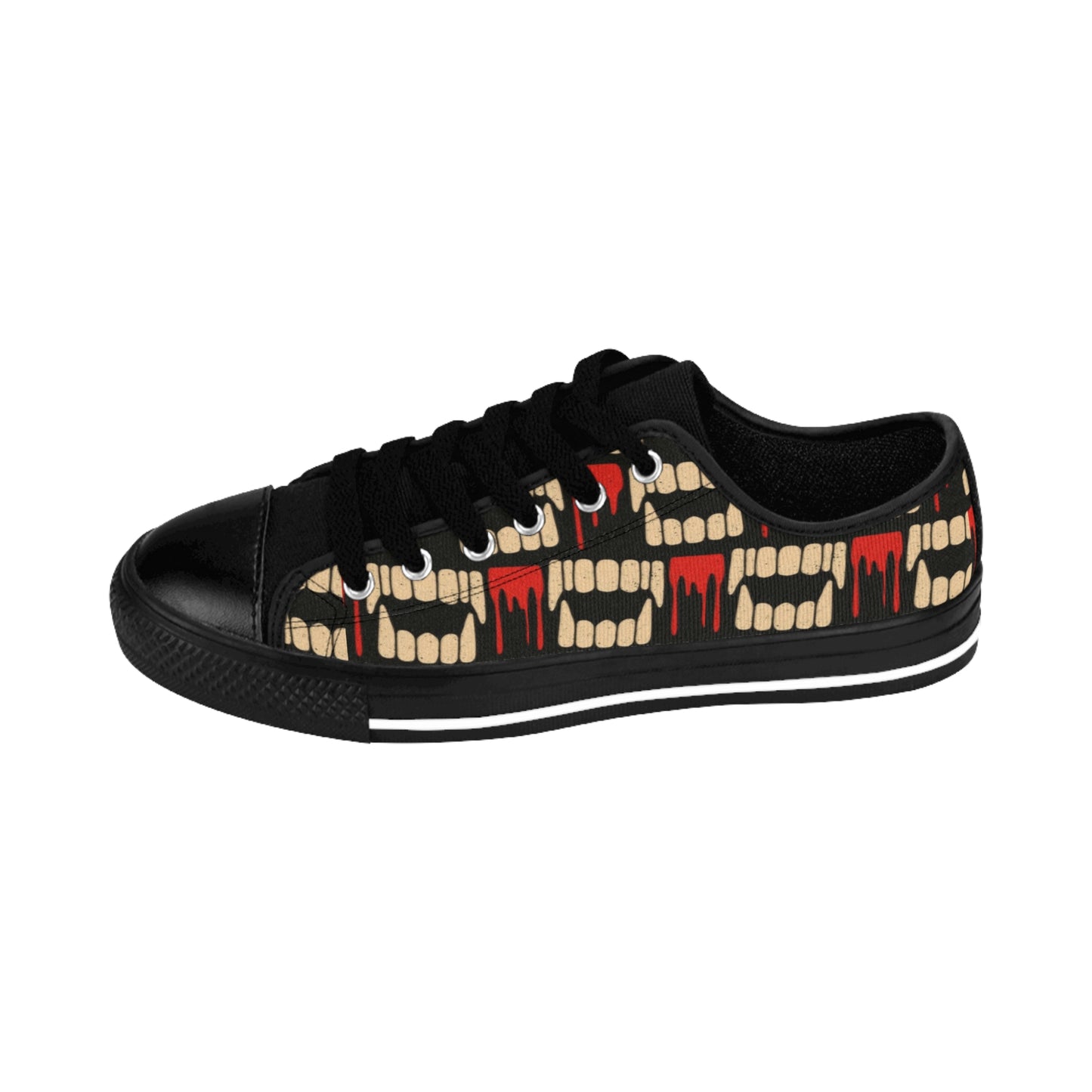 Horror Vampire Themed Men's Low Top Sneakers