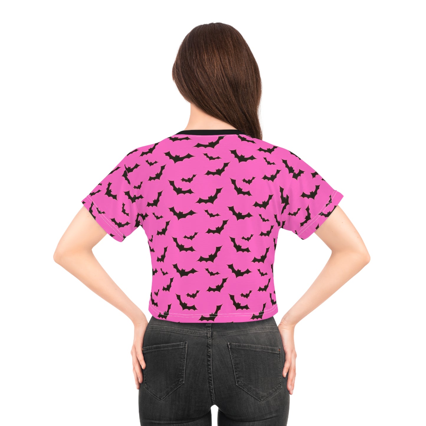 Bats Women's Hot Pink Crop Tee