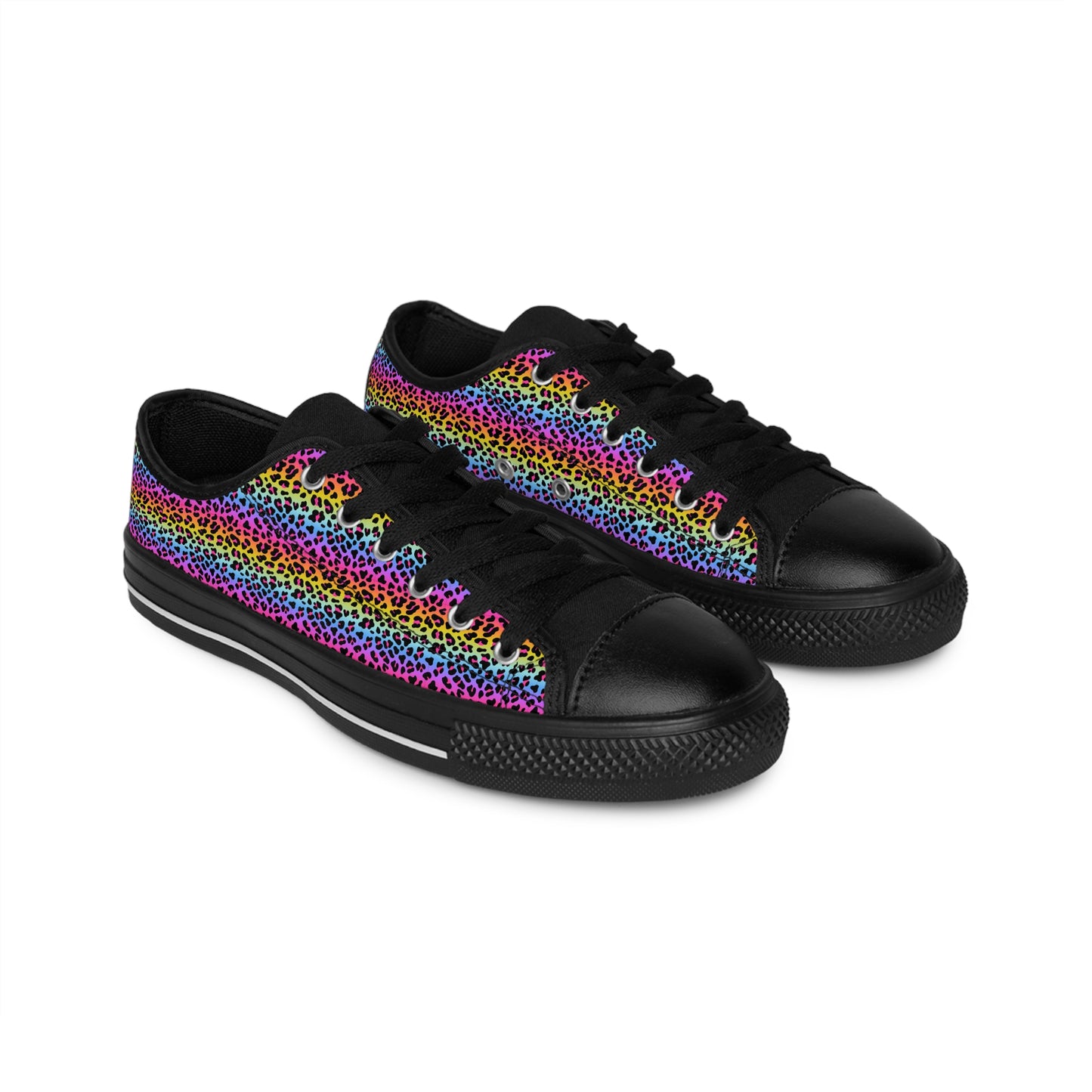 Rainbow Leopard | Women's Low Top Sneakers