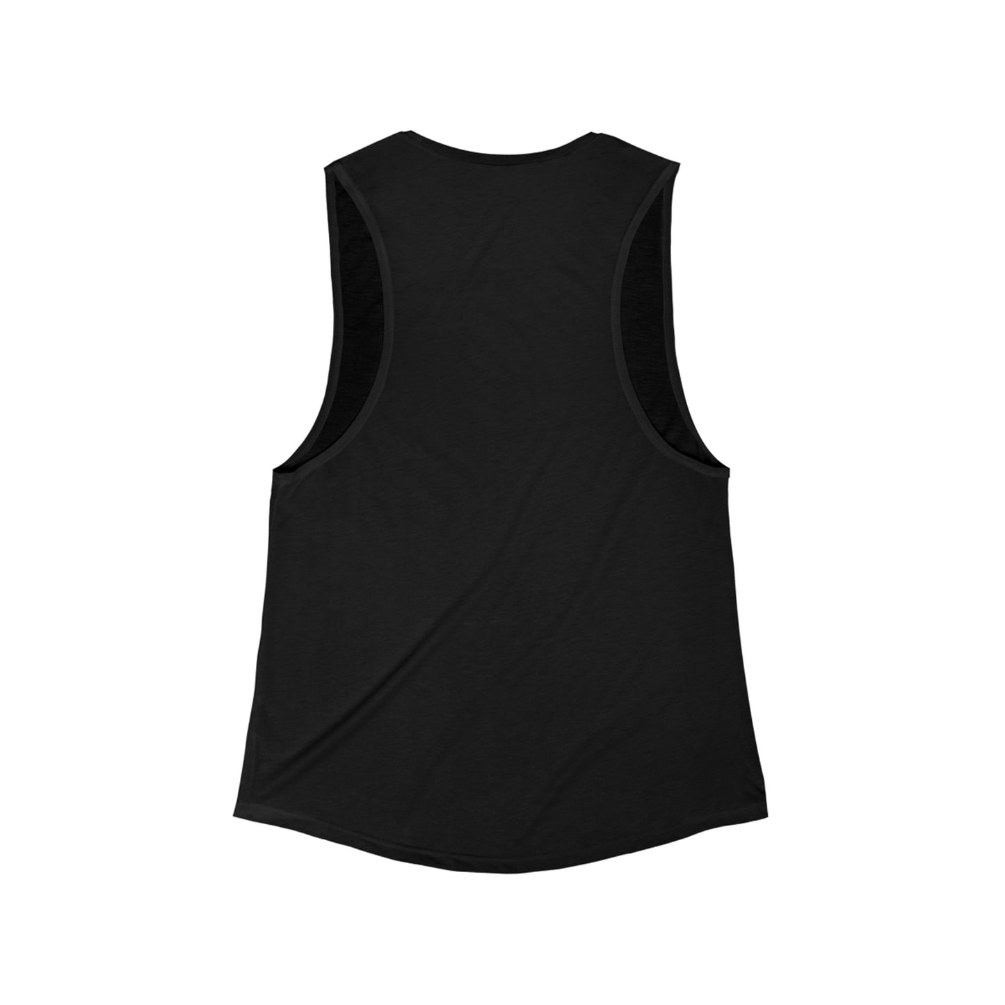 Women's Flowy Scoop Muscle Black Tank Top | Vintage Moon Girl