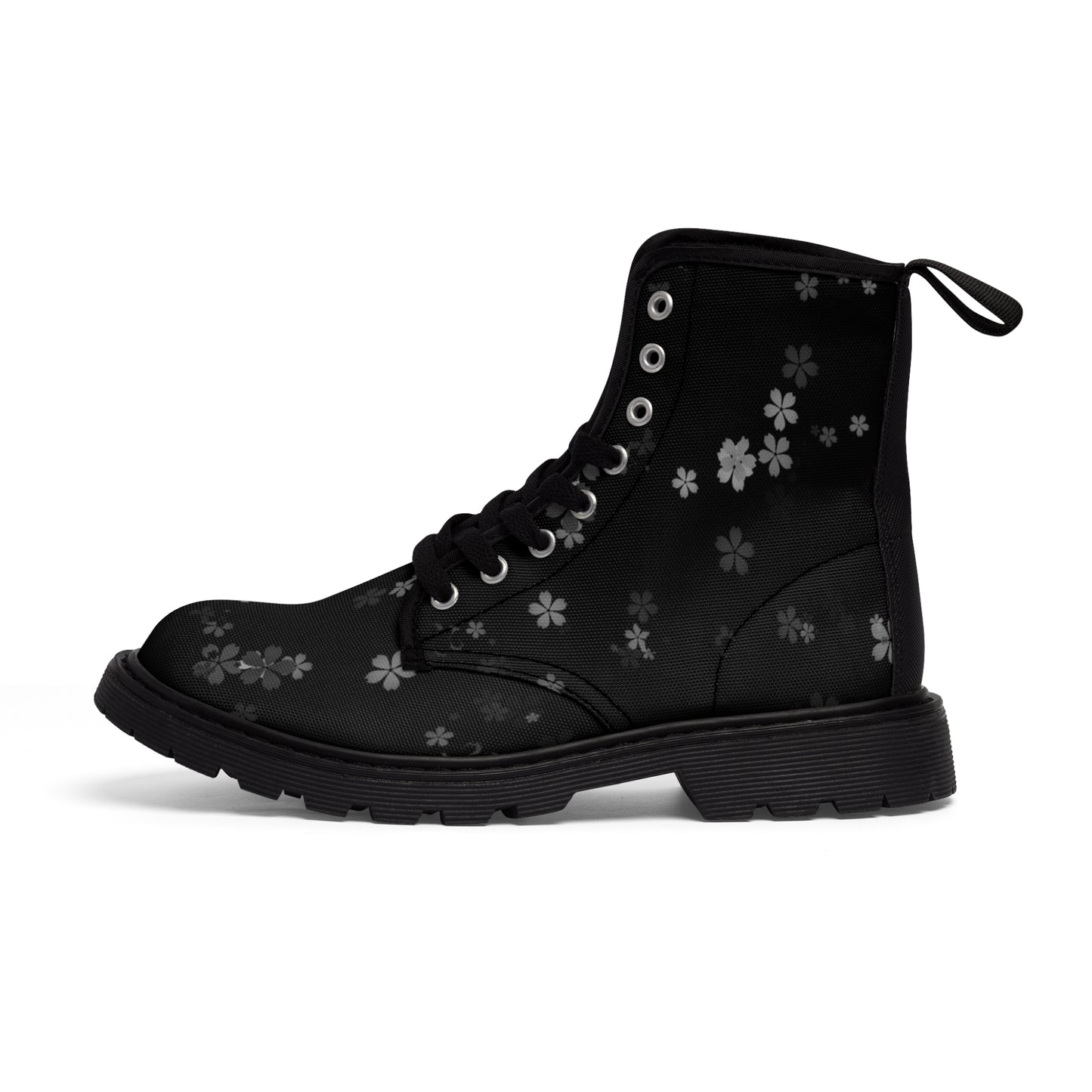 Women's Black Floral Boots