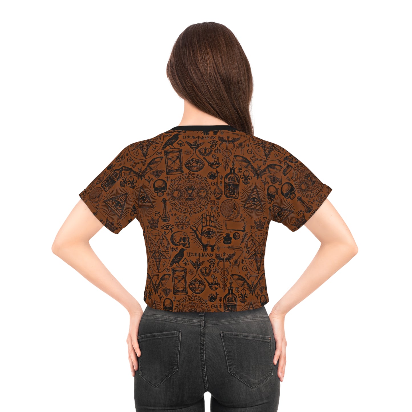 Crop Tee Burnt Orange | Esoteric Pattern