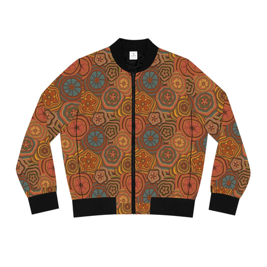 Hippie Retro Floral Women's Bomber Jacket