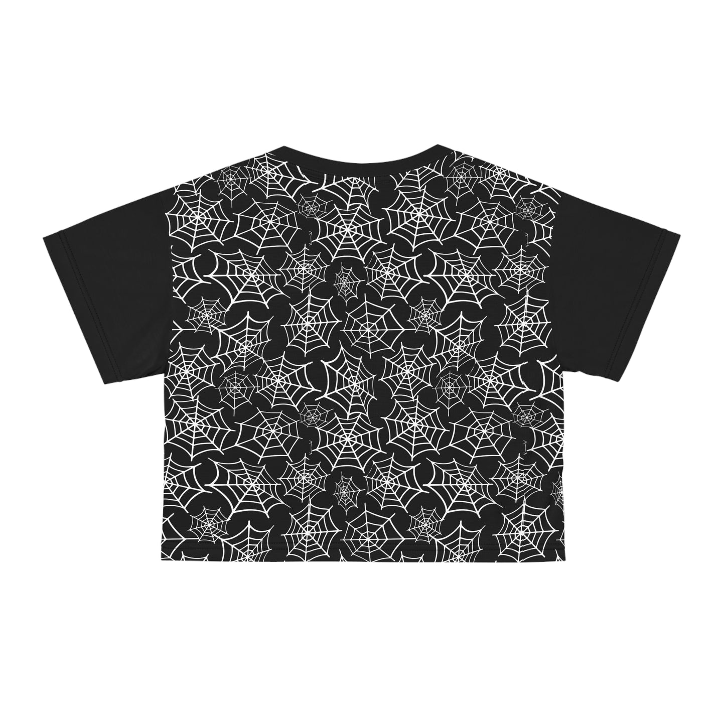 Women's Black Crop Tee | Spiderwebs