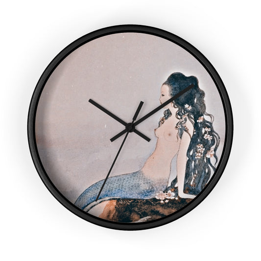 Vintage Mermaid Fairycore Boho Wall Clock