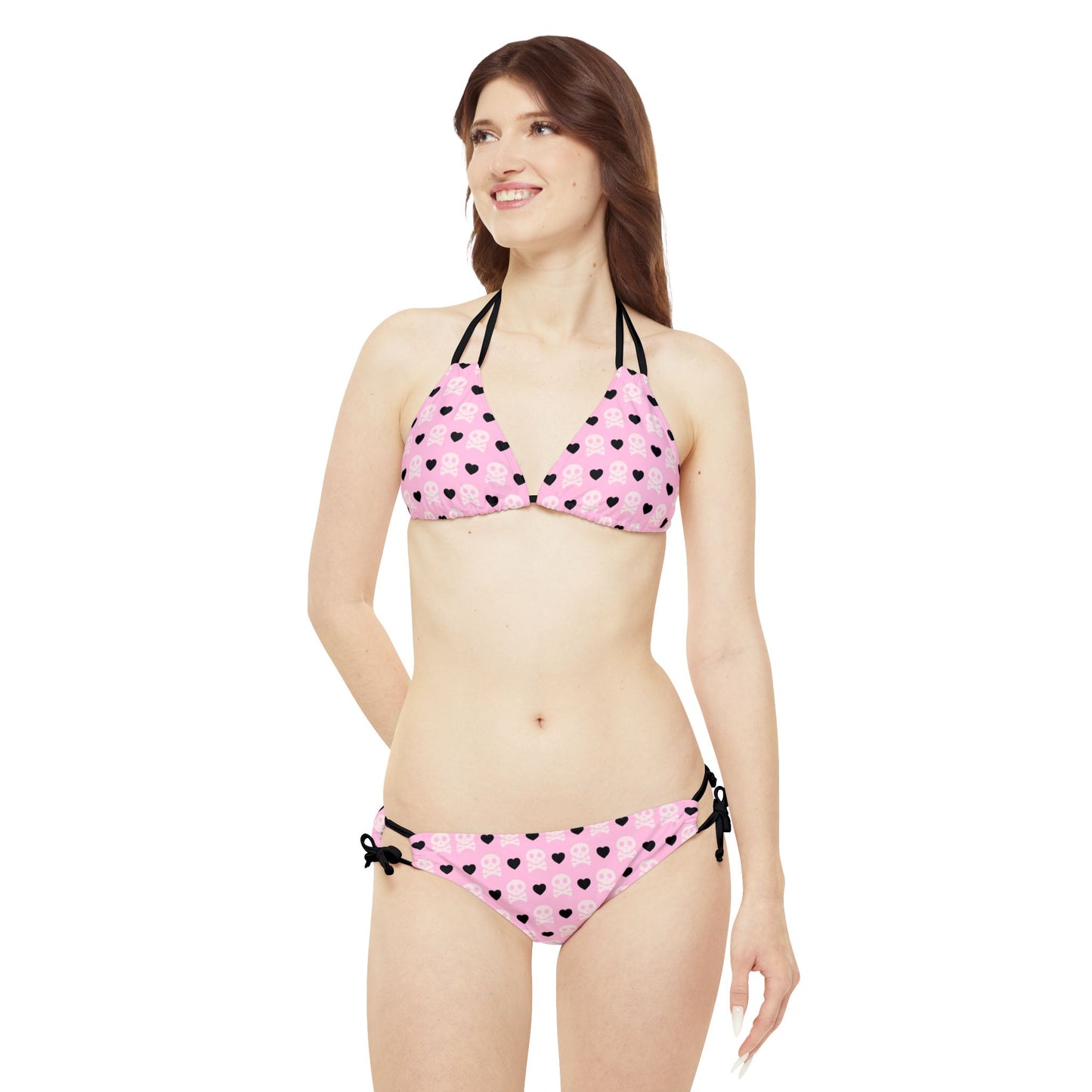 Cute Skulls Pastel Pink Bikini Set