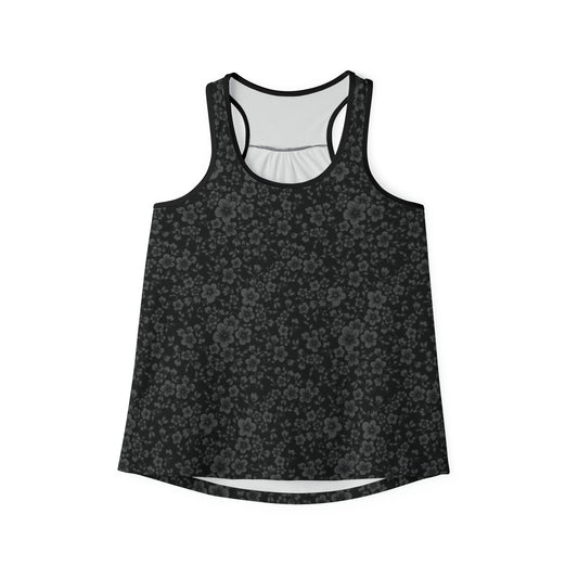 Women's Gray Floral Tank Top