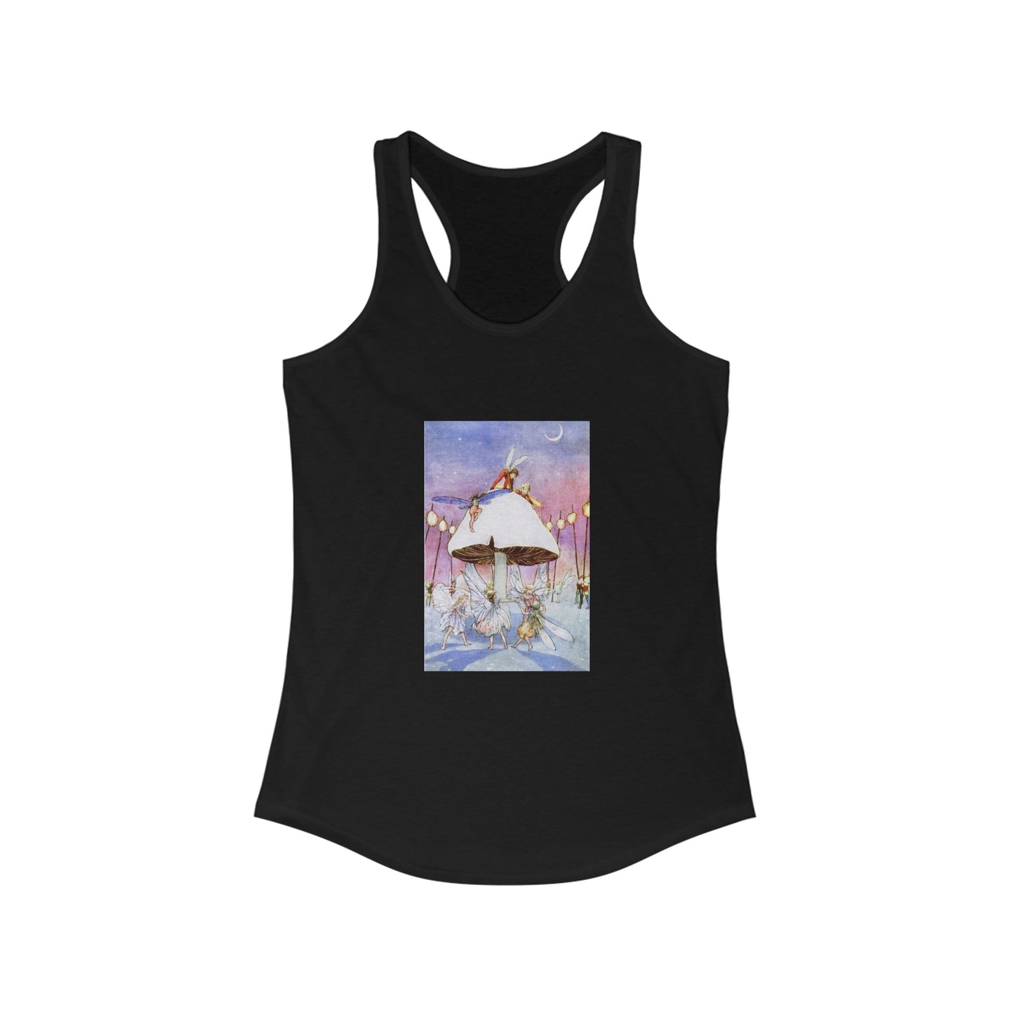 Dancing Fairies Vintage Fairy Art Women's Ideal Racerback White Tank Top