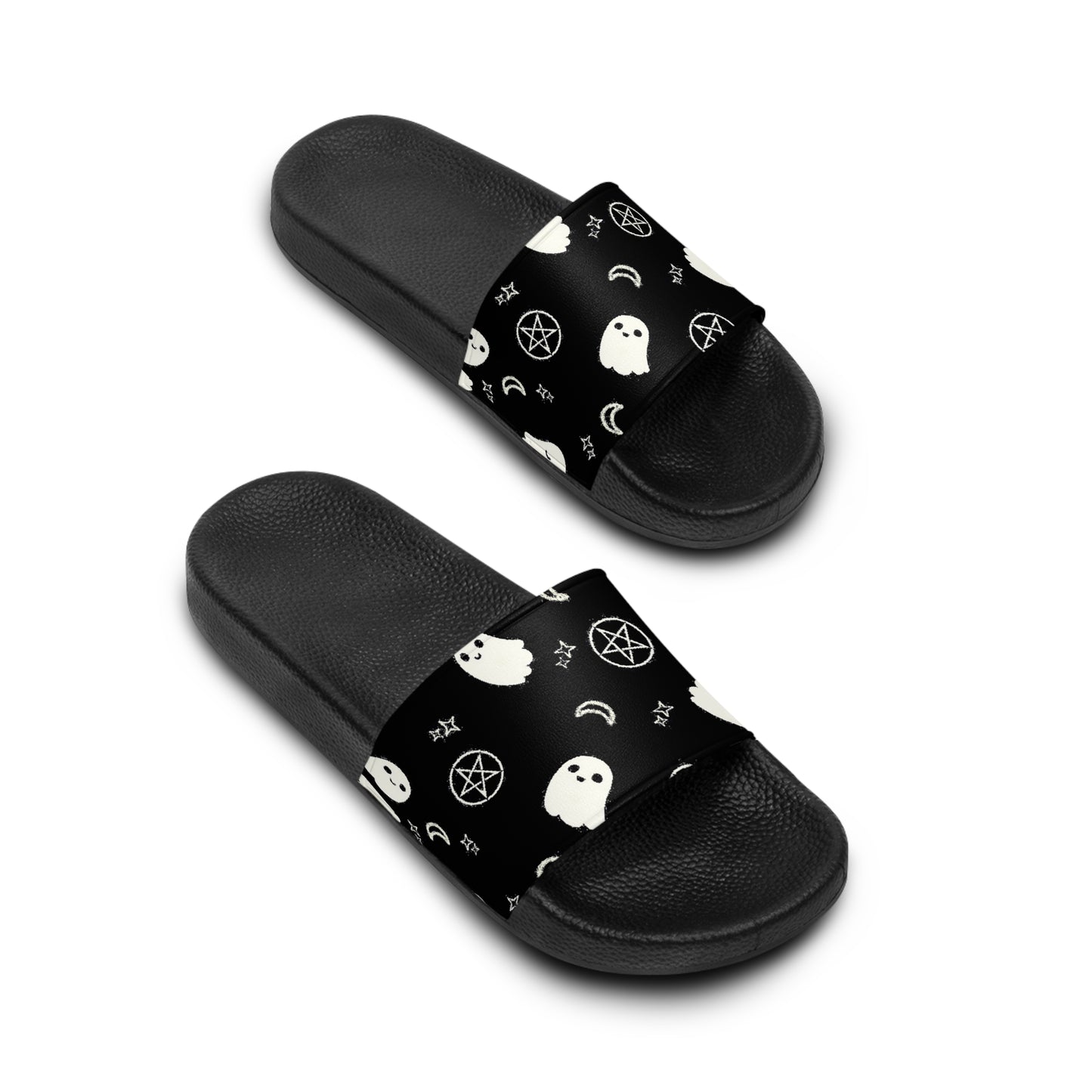 Women's Spooky Ghost Goth Slide Sandals