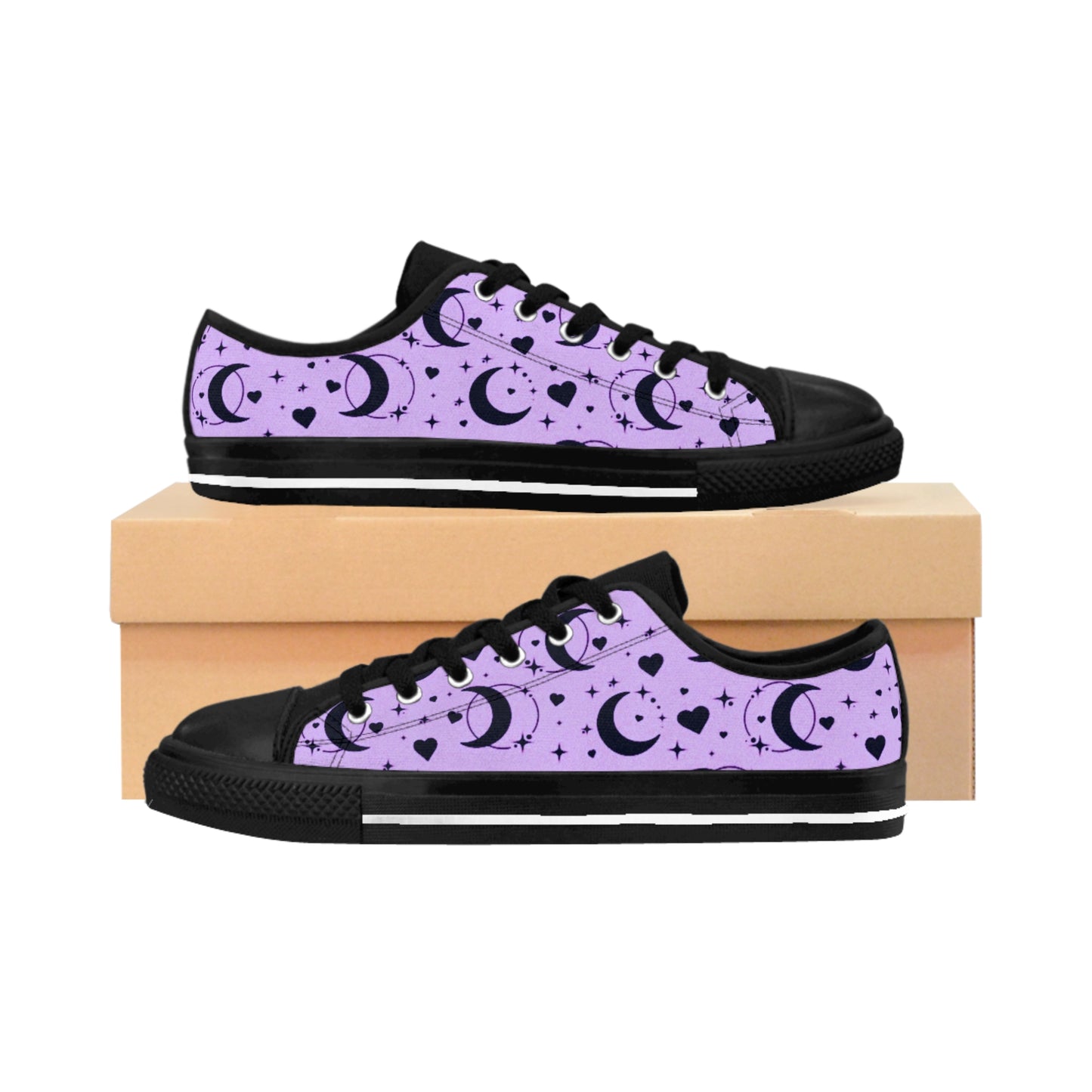 Purple Moon Goth Women's Sneakers