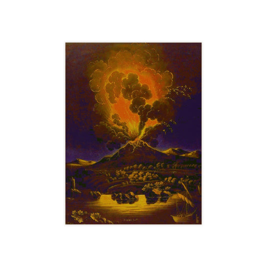 Volcano Vibrant Wall Art Ceramic Photo Tile Style