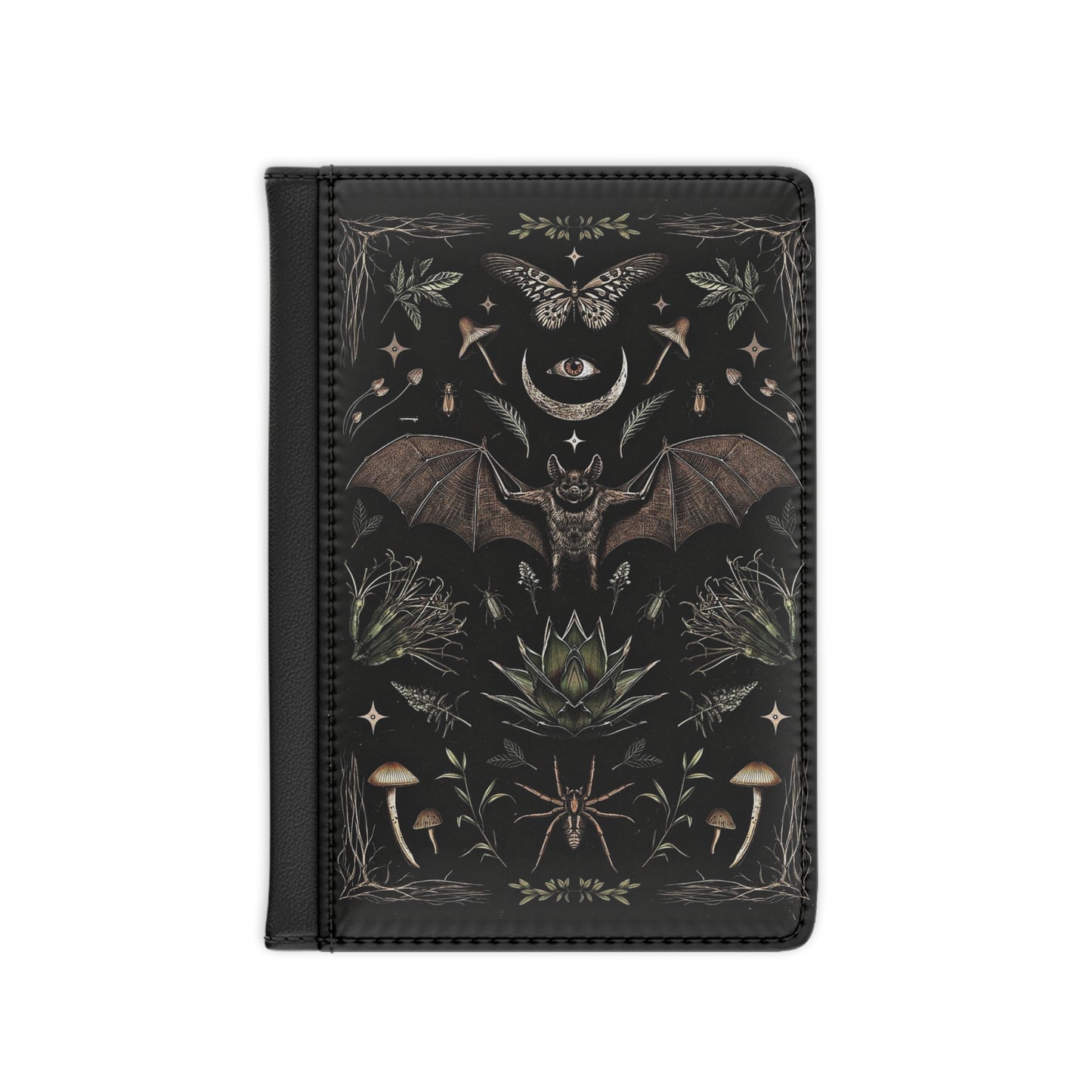 Occult Bat Goth Passport Cover