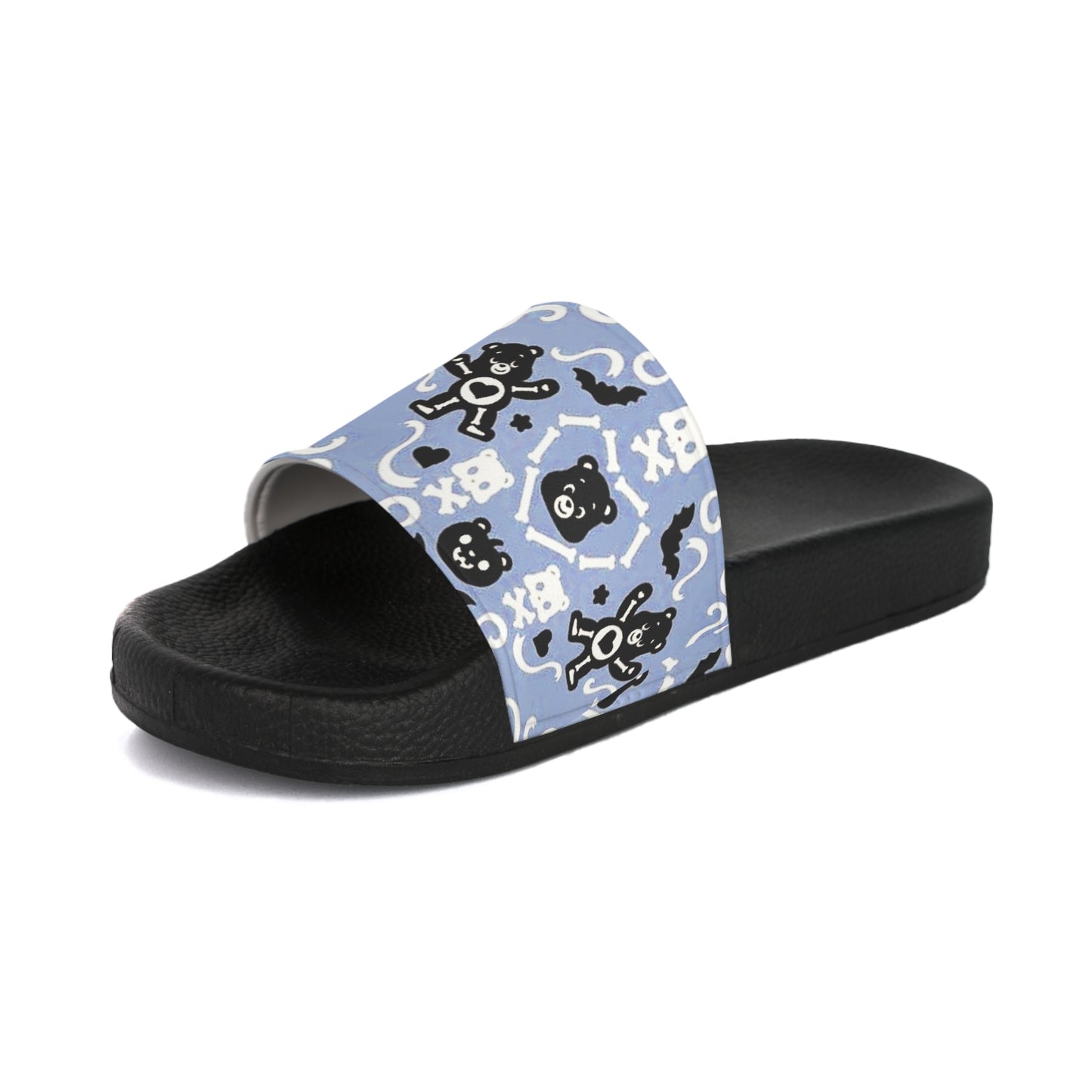 Women's Goth Bear Periwinkle Slide Sandals