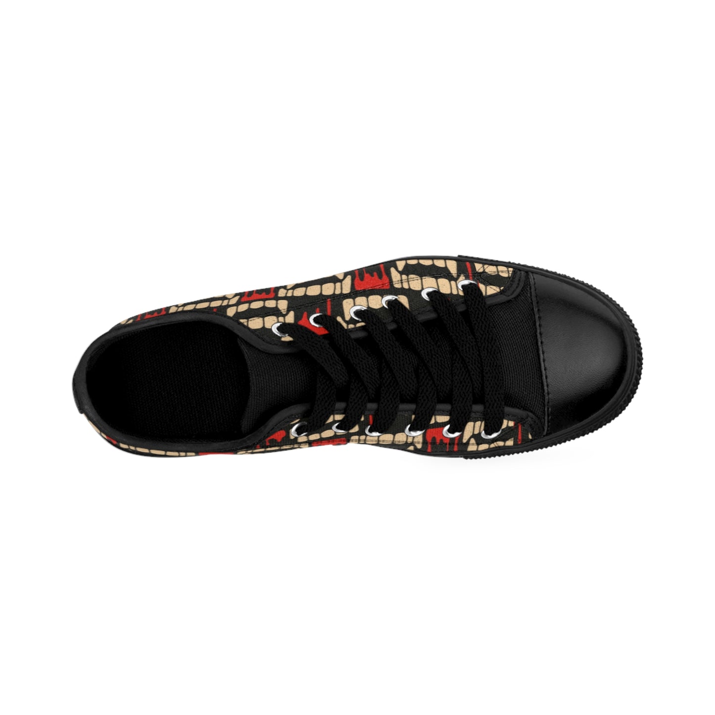 Horror Vampire Themed Men's Low Top Sneakers