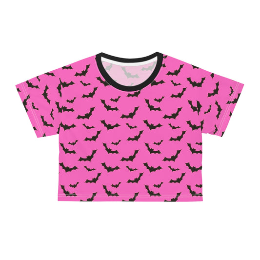 Bats Women's Hot Pink Crop Tee